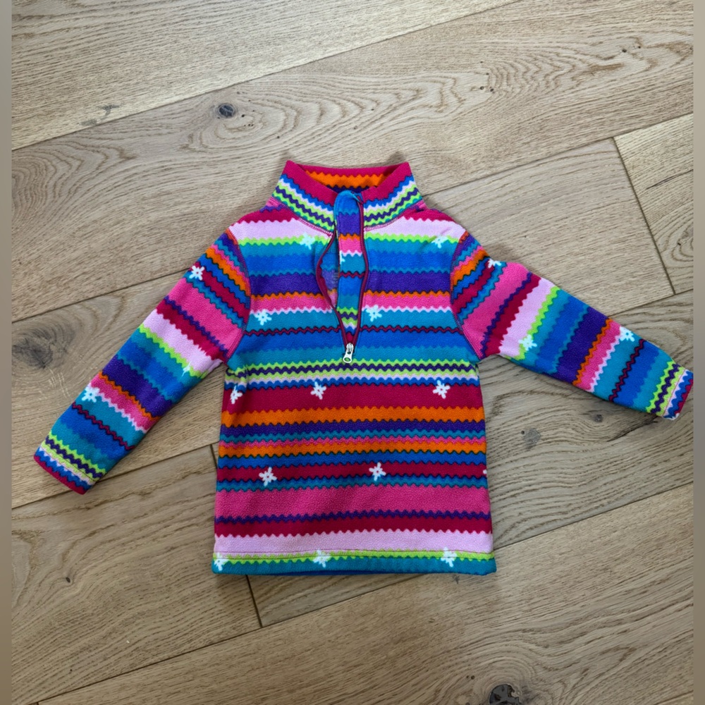 Obermeyer Multicolor Striped Fleece Pullover Jacket